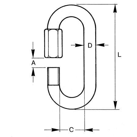 CHAIN QUICK LINK
L 57 MM - Ø 6 MM