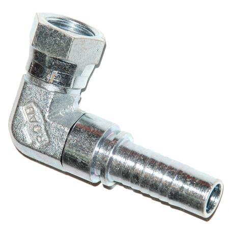 SWAGE NIPPLE BSPP 60° CONE - FEMALE - 90° COMPACT
1/2'' - HOSE 1/2''