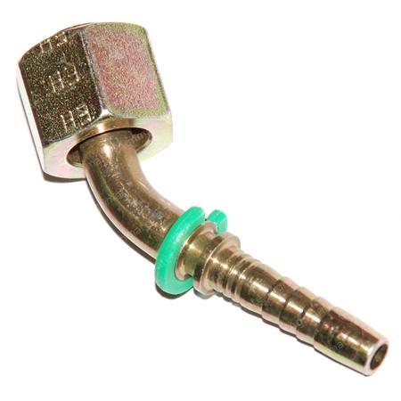 SWAGE NIPPLE METRIC 24° CONE L TYPE - FEMALE - 45°
M12 X 1.5 - HOSE 3/16”