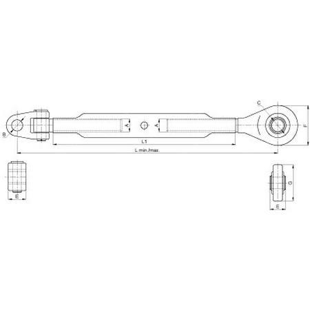 TOP LINK
CAT 2/2 - M36 x 3.0 - L 560/810 mm