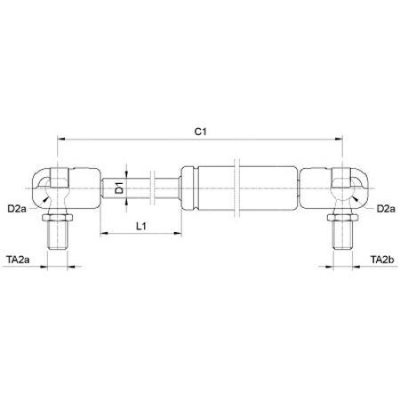 GAS SPRING-SHOCK ABSORBER
DOOR LEFT