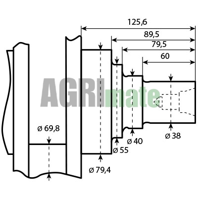 Technical drawing for CRANKSHAFT