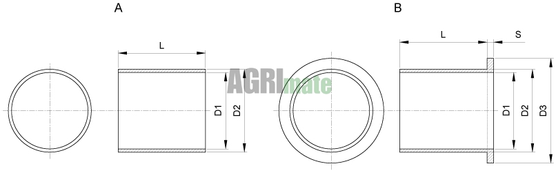 Technical drawing for TEFLON BUSHING
30 X 34 X 14 MM