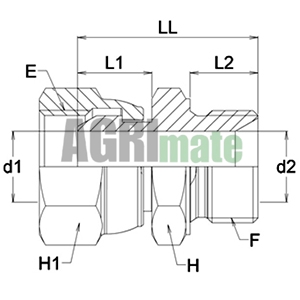Technical drawing for ADAPTOR
FS 1/4” BSP – M 1/4” BSP