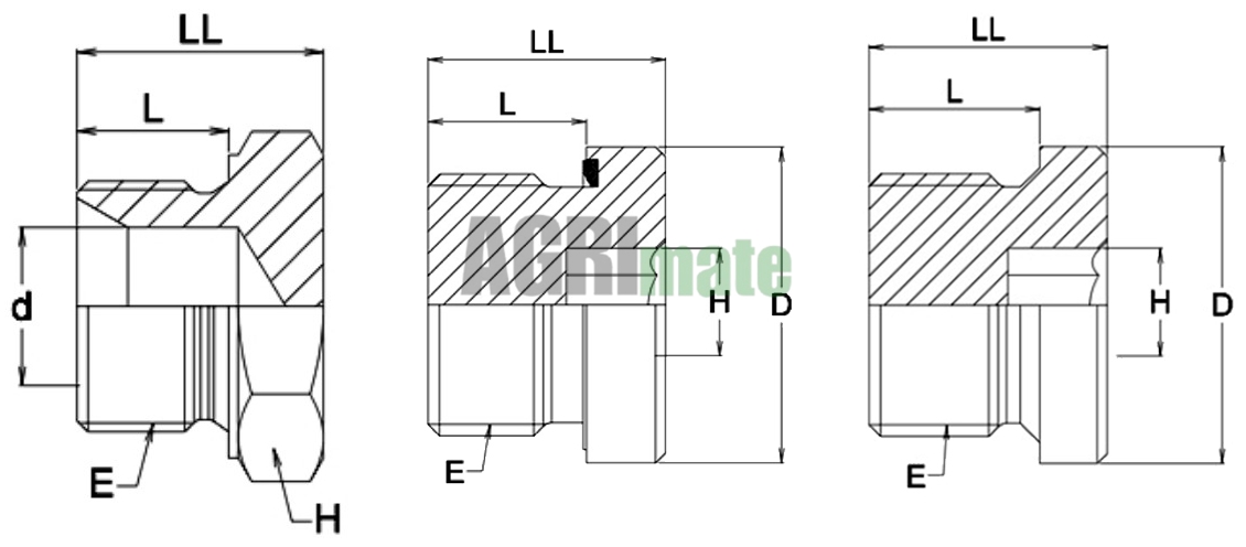 Technical drawing for PLUG
BM1/4BSP ED UMB