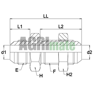 Technical drawing for ADAPTOR
M 3/4” JIC – M 3/4” JIC BL