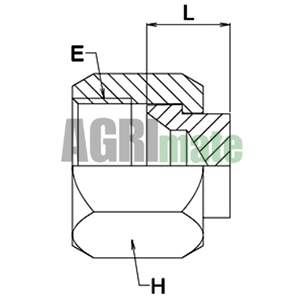 Technical drawing for PLUG
BF 7/16” JIC