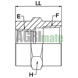 Technical drawing for ADAPTOR
F 1/4” NPT – F 1/4” NPT