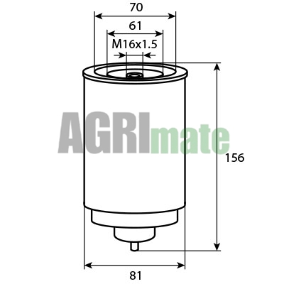Technical drawing for FUEL FILTER
WATER SEPARATOR