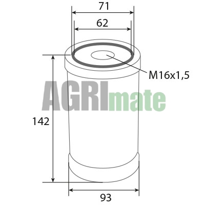 Technical drawing for FUEL FILTER