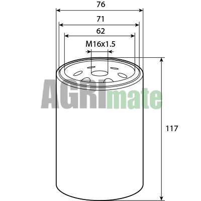 Technical drawing for FUEL FILTER
