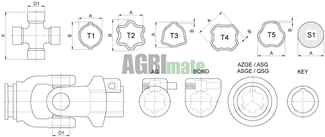 Technical drawing for STANDARD JOINT
W2400 – 1 3/8”(6) x 2a
