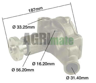 Technical drawing for WATER PUMP