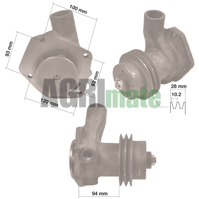 Technical drawing for WATER PUMP