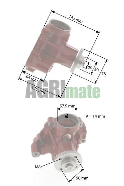 Technical drawing for WATER PUMP