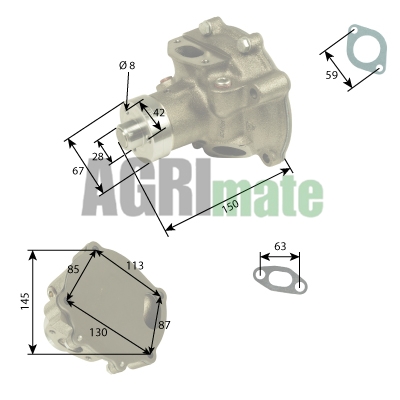 Technical drawing for WATER PUMP