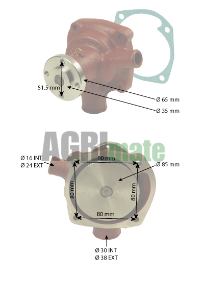 Technical drawing for WATER PUMP