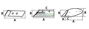 Technical drawing for SKIM MOULDBOARD
LEFT – CORN