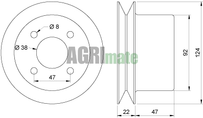 Technical drawing for PULLEY