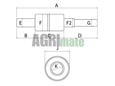 Technical drawing for WATER PUMP REPAIR KIT
