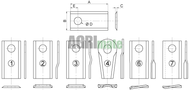 Technical drawing for BLADE LEFT
100 x 49 x 4 mm – Ø 21 mm (25 PCS)