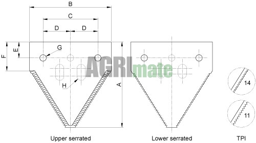 Technical drawing for KNIFE SECTION
82 X 76 MM – UPPER – 1 PC