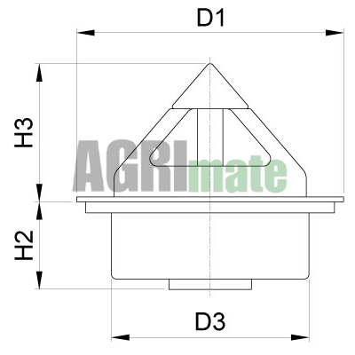 Technical drawing for THERMOSTAT
Ø 57 MM – H 46 MM – 82°C
