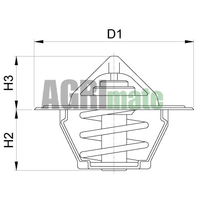 Technical drawing for THERMOSTAT
Ø 54 MM – H 37.3 MM – 82°C