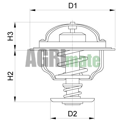 Technical drawing for THERMOSTAT
Ø 60 MM – H 51 MM – 77°C