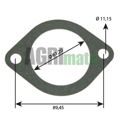 Technical drawing for THERMOSTAT GASKET
Ø 61.20 MM