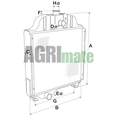 Technical drawing for RADIATOR