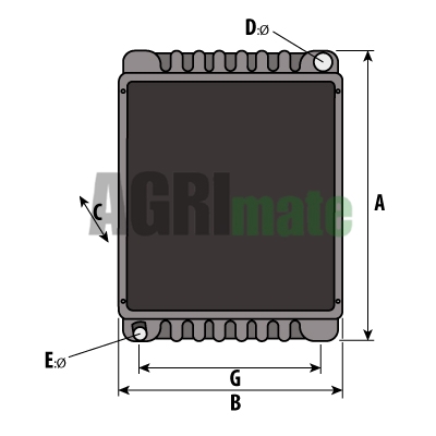 Technical drawing for RADIATOR