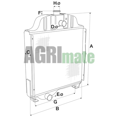 Technical drawing for RADIATOR