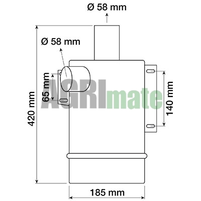 Technical drawing for OIL BATH AIR FILTER