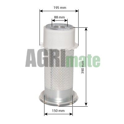 Technical drawing for OUTER AIR FILTER