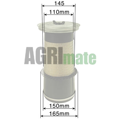 Technical drawing for OUTER AIR FILTER