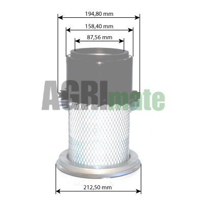 Technical drawing for OUTER AIR FILTER