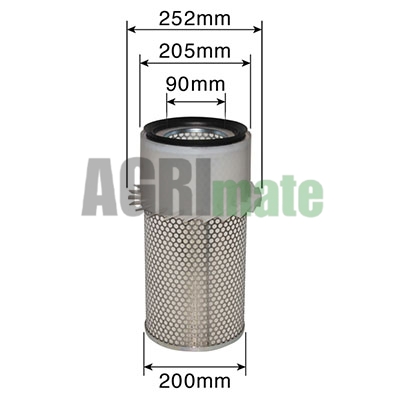 Technical drawing for AIR FILTER