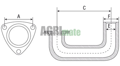 Technical drawing for EXHAUST ELBOW
Ø 54 MM