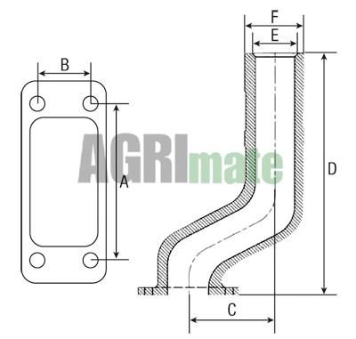 Technical drawing for EXHAUST ELBOW
Ø 71 MM