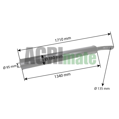 Technical drawing for EXHAUST PIPE