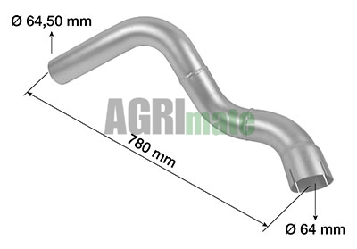 Technical drawing for EXHAUST PIPE