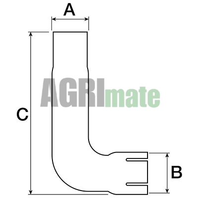 Technical drawing for EXHAUST PIPE