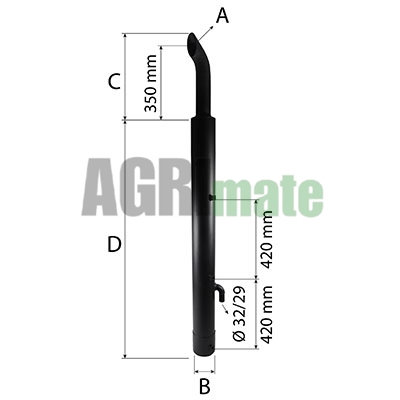 Technical drawing for SILENCER
Ø INT. 89.9 – L. 1700 MM