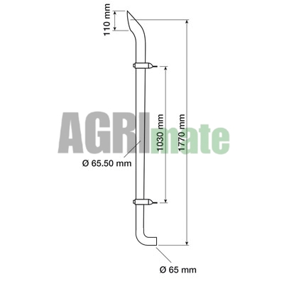 Technical drawing for EXHAUST PIPE
WITH COLLAR