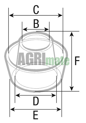 Technical drawing for AIR PREFILTER BOWL