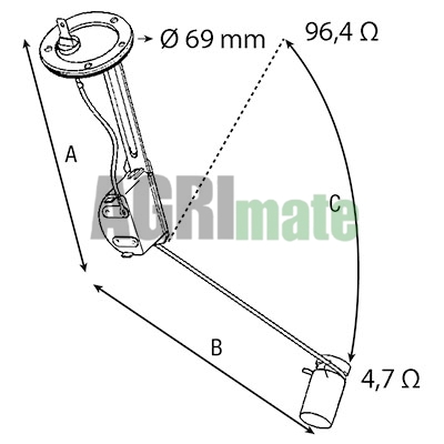 Technical drawing for FUEL SENDER UNIT