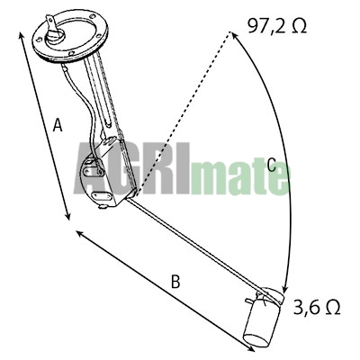 Technical drawing for FUEL SENDER UNIT
