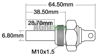 Technical drawing for TEMPERATURE SWITCH