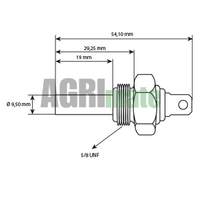 Technical drawing for TEMPERATURE SENDER UNIT